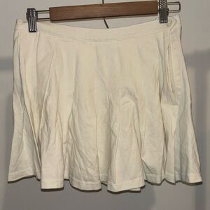 Urban outfitters white pleated mini skirt